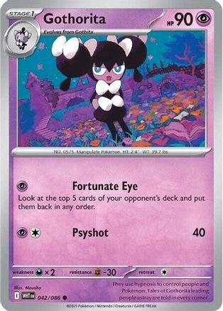 Gothorita - 042/086 - Reverse Holofoil SV White Flare - Common
