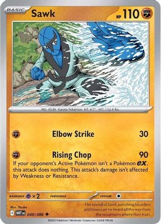 Sawk - 049/086 - Reverse Holofoil SV White Flare - Uncommon