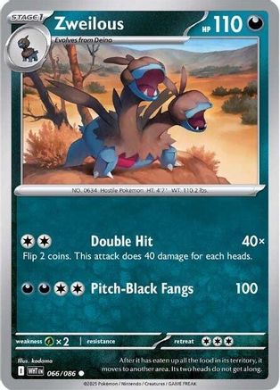 Zweilous - 066/086 - Reverse Holofoil SV White Flare - Common