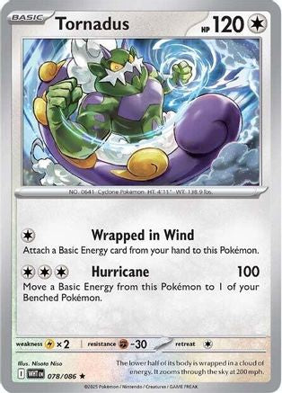 Tornadus - 078/086 - Holofoil SV White Flare - Rare