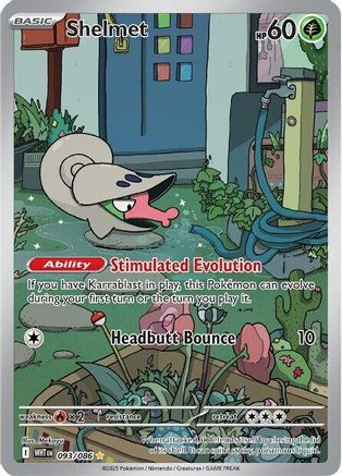 Shelmet - 093/086 - Holofoil SV White Flare - Illustration Rare