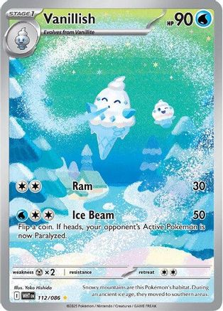 Vanillish - 112/086 - Holofoil SV White Flare - Illustration Rare