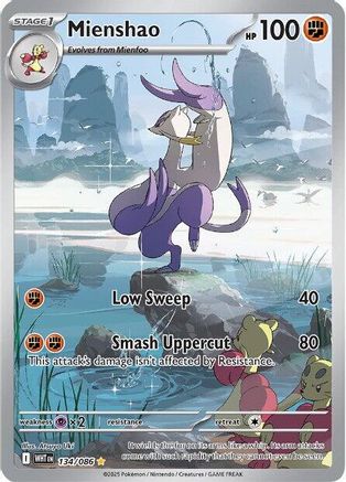 Mienshao - 134/086 - Holofoil SV White Flare - Illustration Rare