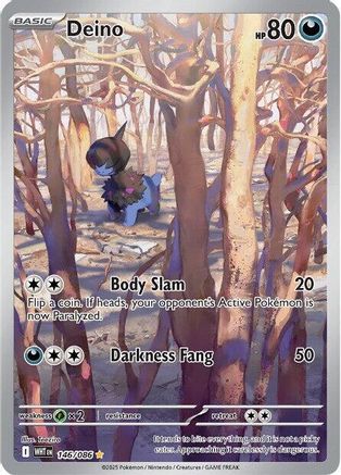 Deino - 146/086 - Holofoil SV White Flare - Illustration Rare