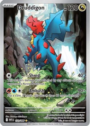 Druddigon - 151/086 - Holofoil SV White Flare - Illustration Rare