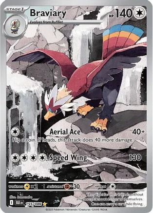 Braviary - 155/086 - Holofoil SV Black Bolt - Illustration Rare
