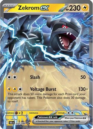 Zekrom ex - 034/086 - Holofoil SV Black Bolt - Double Rare