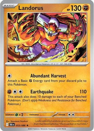 Landorus - 053/086 - Reverse Holofoil SV Black Bolt - Rare