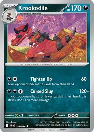Krookodile - 059/086 - Holofoil SV Black Bolt - Uncommon