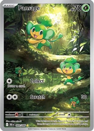 Pansage - 089/086 - Holofoil SV Black Bolt - Illustration Rare