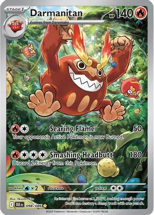 Darmanitan - 098/086 - Holofoil SV Black Bolt - Illustration Rare