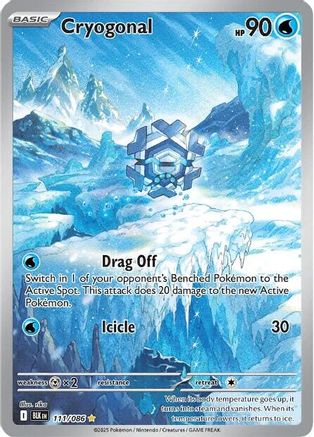 Cryogonal - 111/086 - Holofoil SV Black Bolt - Illustration Rare