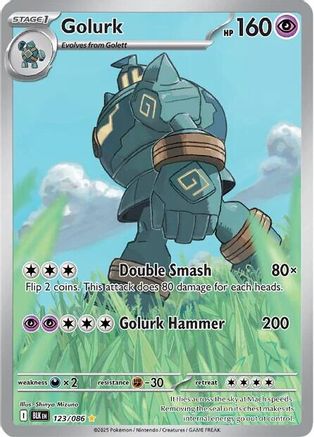 Golurk - 123/086 - Holofoil SV Black Bolt - Illustration Rare