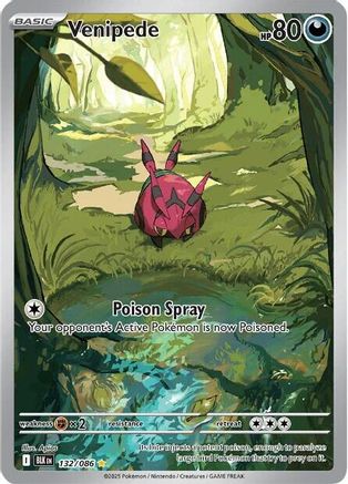 Venipede - 132/086 - Holofoil SV Black Bolt - Illustration Rare
