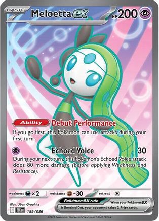 Meloetta ex - 159/086 - Holofoil SV Black Bolt - Ultra Rare