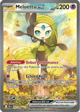 Meloetta ex - 167/086 - Holofoil SV Black Bolt - Special Illustration Rare