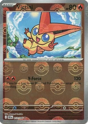 Victini (Poke Ball Pattern) - 012/086 - Holofoil SV Black Bolt - Rare