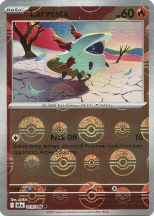Larvesta (Poke Ball Pattern) - 015/086 - Holofoil SV Black Bolt - Common