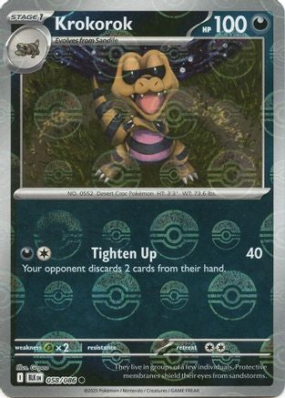 Krokorok (Poke Ball Pattern) - 058/086 - Holofoil SV Black Bolt - Common