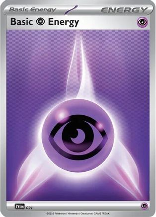Basic Psychic Energy - 021 - 021 - Reverse Holofoil SVE Scarlet & Violet Energies - Common