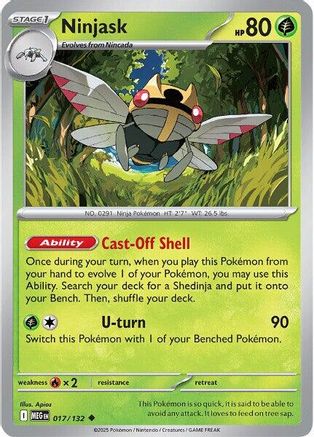Ninjask - 017/132 ME01 Mega Evolution - Uncommon