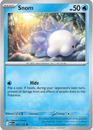 Snom - 042/132 - Reverse Holofoil ME01 Mega Evolution - Common