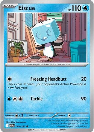 Eiscue - 044/132 - Reverse Holofoil ME01 Mega Evolution - Common