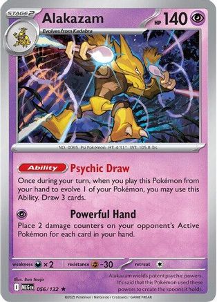 Alakazam - 056/132 - Reverse Holofoil ME01 Mega Evolution - Rare