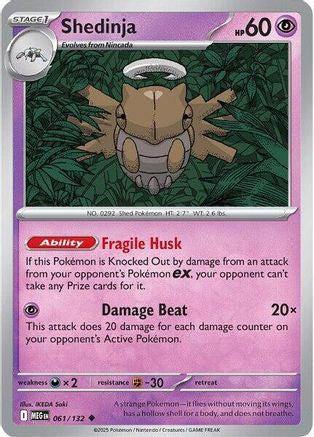 Shedinja - 061/132 - Reverse Holofoil ME01 Mega Evolution - Uncommon