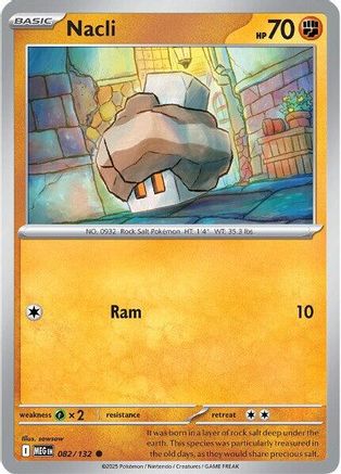 Nacli - 082/132 - Reverse Holofoil ME01 Mega Evolution - Common