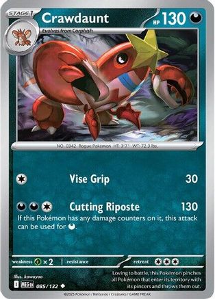 Crawdaunt - 085/132 ME01 Mega Evolution - Uncommon