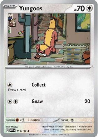 Yungoos - 109/132 - Reverse Holofoil ME01 Mega Evolution - Common