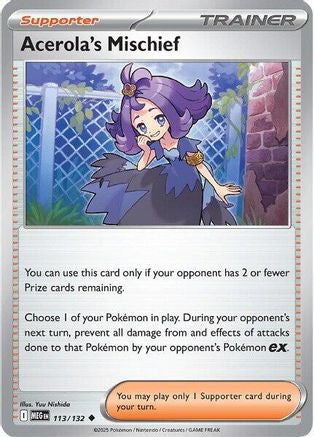 Acerola's Mischief - 113/132 ME01 Mega Evolution - Uncommon