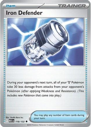 Iron Defender - 118/132 - Reverse Holofoil ME01 Mega Evolution - Uncommon