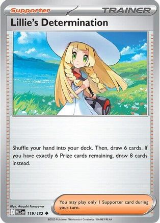 Lillie's Determination - 119/132 - Reverse Holofoil ME01 Mega Evolution - Uncommon