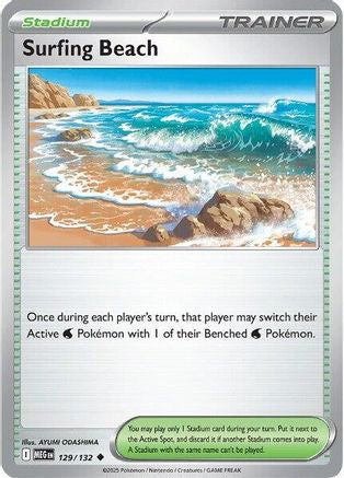 Surfing Beach - 129/132 ME01 Mega Evolution - Uncommon
