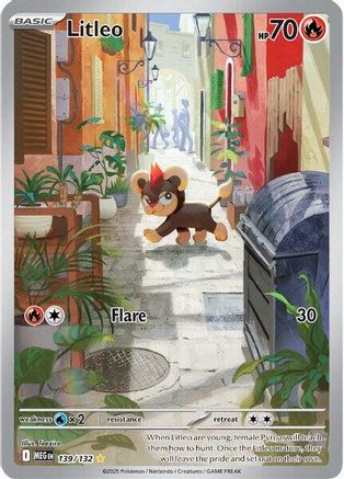 Litleo - 139/132 - Holofoil ME01 Mega Evolution - Illustration Rare