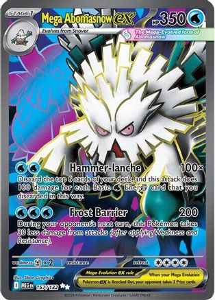 Mega Abomasnow ex - 157/132 - Holofoil ME01 Mega Evolution - Ultra Rare