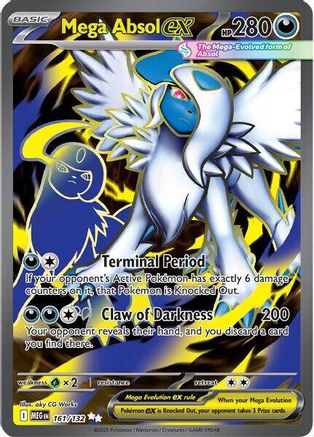 Mega Absol ex - 161/132 - Holofoil ME01 Mega Evolution - Ultra Rare