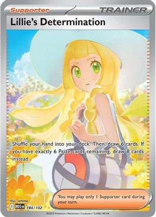 Lillie's Determination - 184/132 - Holofoil ME01 Mega Evolution - Special Illustration Rare