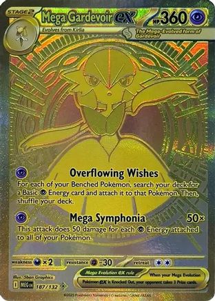 Mega Gardevoir ex - 187/132 - Holofoil ME01 Mega Evolution - Mega Hyper Rare