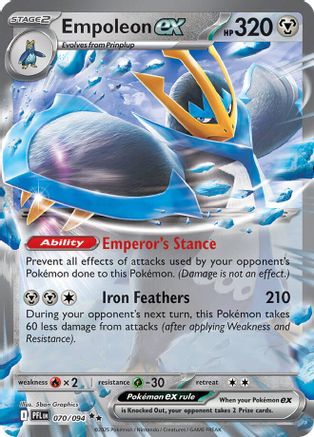 Empoleon ex 070/094 - Holofoil ME02 Phantasmal Flames - Double Rare