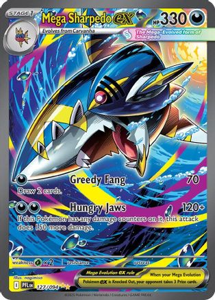 Mega Sharpedo ex 127/094 - Holofoil ME02 Phantasmal Flames - Special Illustration Rare
