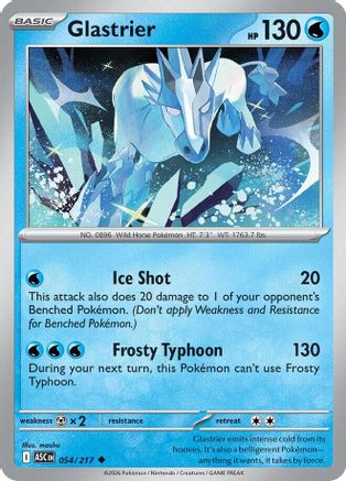Glastrier 054/217 - Reverse Holofoil ME Ascended Heroes - Uncommon