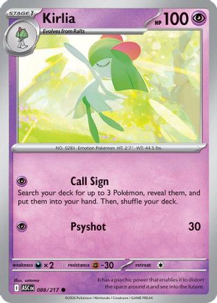 Kirlia 088/217 ME Ascended Heroes - Common