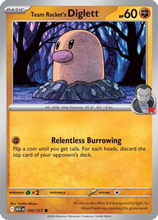 Team Rocket's Diglett 100/217 ME Ascended Heroes - Common