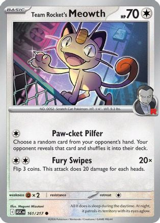 Team Rocket's Meowth 161/217 ME Ascended Heroes - Common