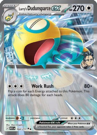 Larry's Dudunsparce ex 164/217 - Holofoil ME Ascended Heroes - Double Rare