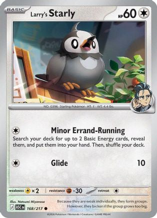 Larry's Starly 168/217 - Reverse Holofoil ME Ascended Heroes - Common