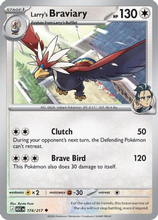 Larry's Braviary 174/217 - Reverse Holofoil ME Ascended Heroes - Uncommon